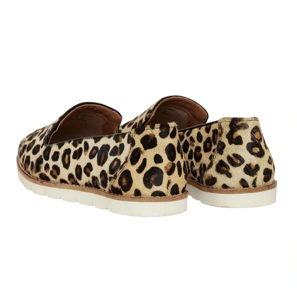 Myra Bag Women’s Slip On Sneakers Size 9 Leopard AIRY CASUAL Genuine Cowhide